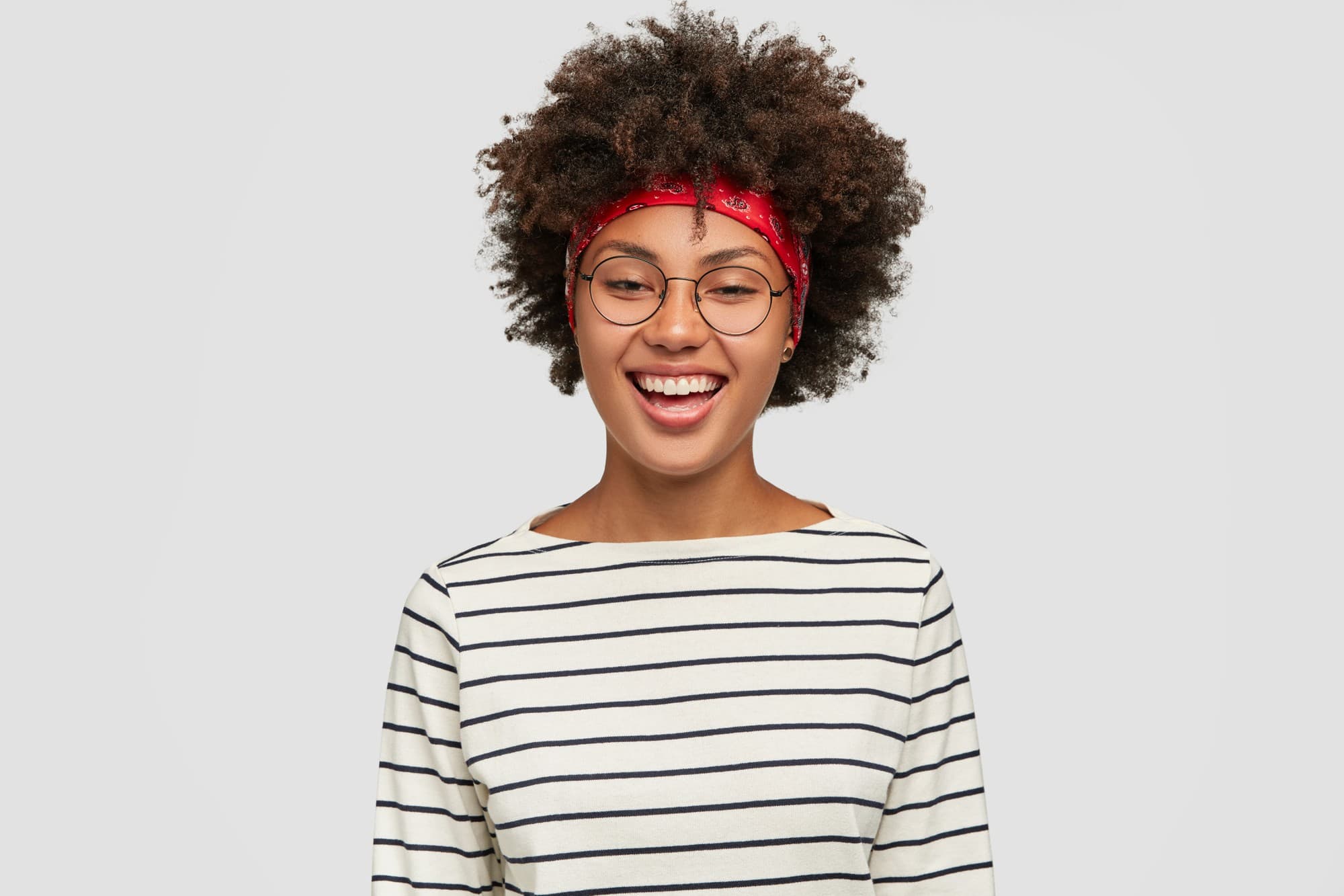 Confident client smiling naturally